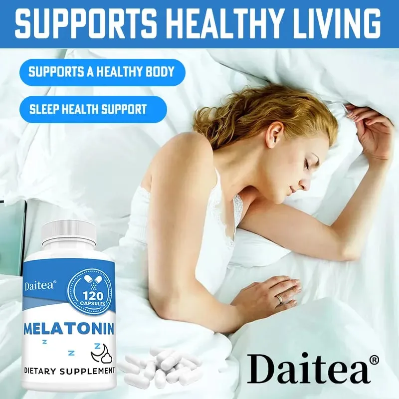 Melatonin Supplement Kapsler 5 Mg - Naturlig søvnstøtte Afslapning og ro fremmer søvnkvaliteten