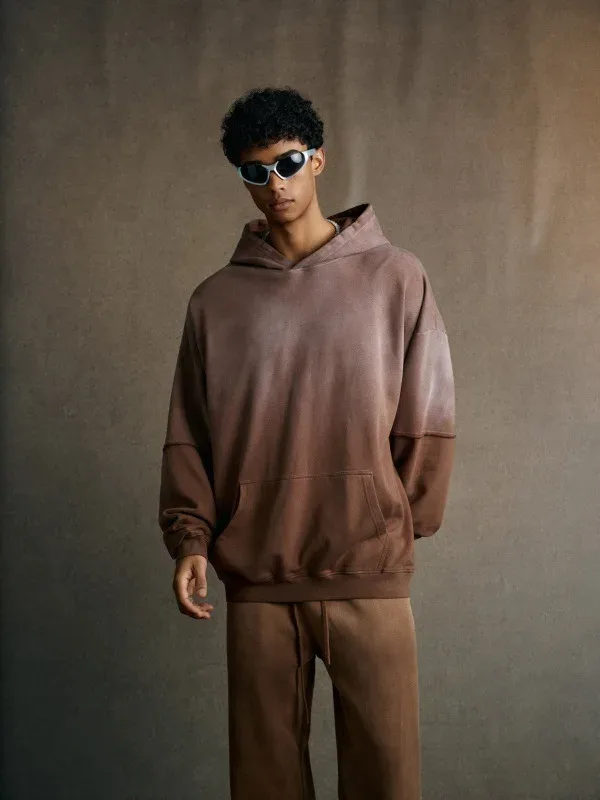 New Autumn Winter Men 400gsm Hoodies Streetwears High Street Heavy Weight Washed Cotton Sweatshirts Brand Tracksuit