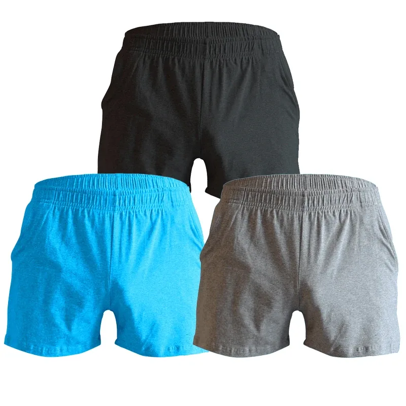 1pc/3pcs pantaloncini larghi estivi da uomo pantaloncini boxer di cotone comodi moda uomo pantaloni sportivi corti traspiranti per la casa pantaloncini Casual