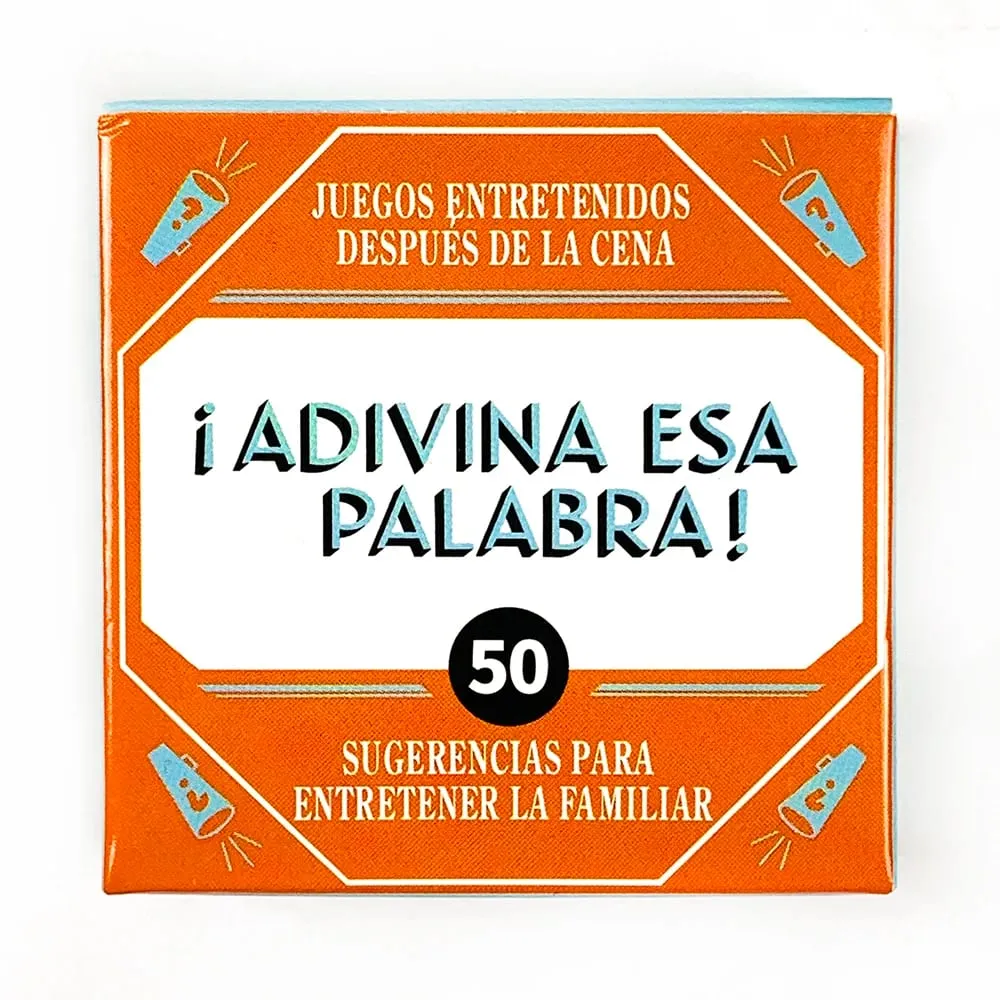 ¡Adivina Esa Palabra! 50 Spanish Family Game Cards – After-Dinner Entertainment & Interactive Word Guessing for Family Bonding