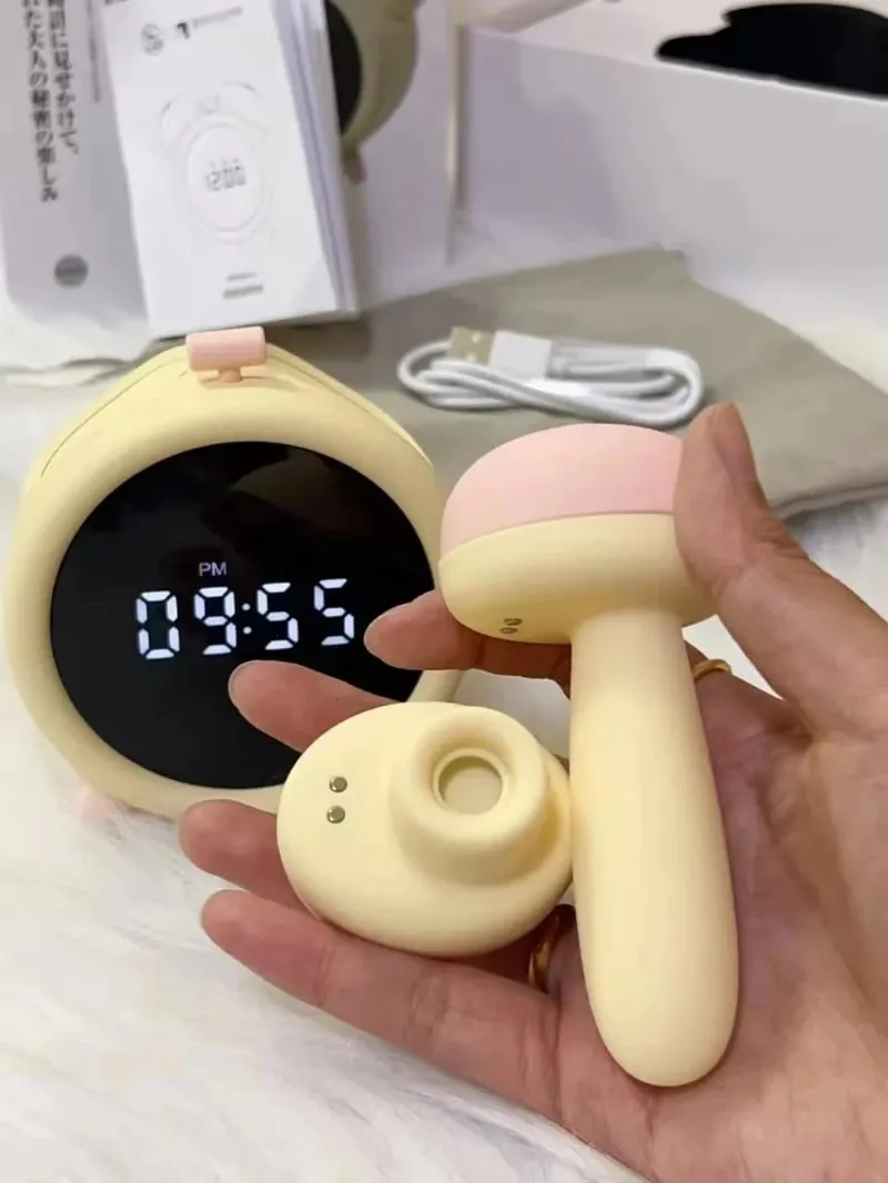 2025 New Female Alarm Clock Sex Toy Concealed and Detachable Suction Vibrator APP Remote Control Vibrator