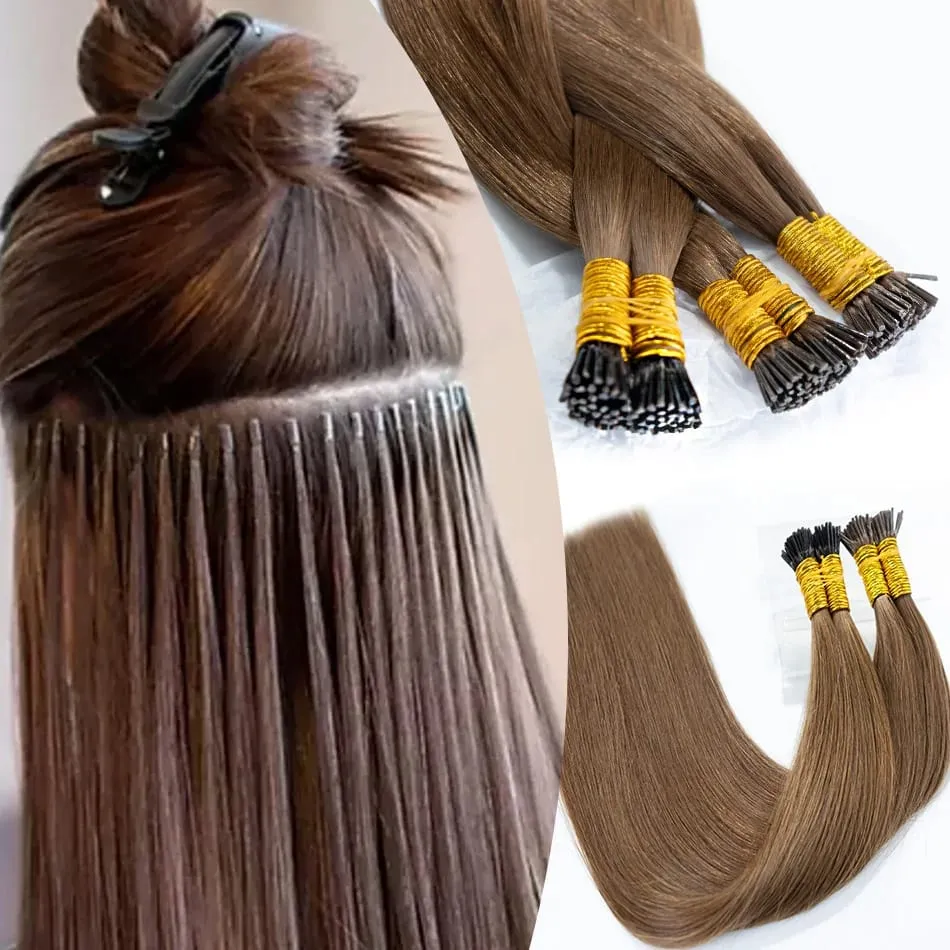 I Tip Human Hair Extensions 50g Straight Fusion Hair 30Inch Keratin Capsule Original Real Natural Hair Blonde Color