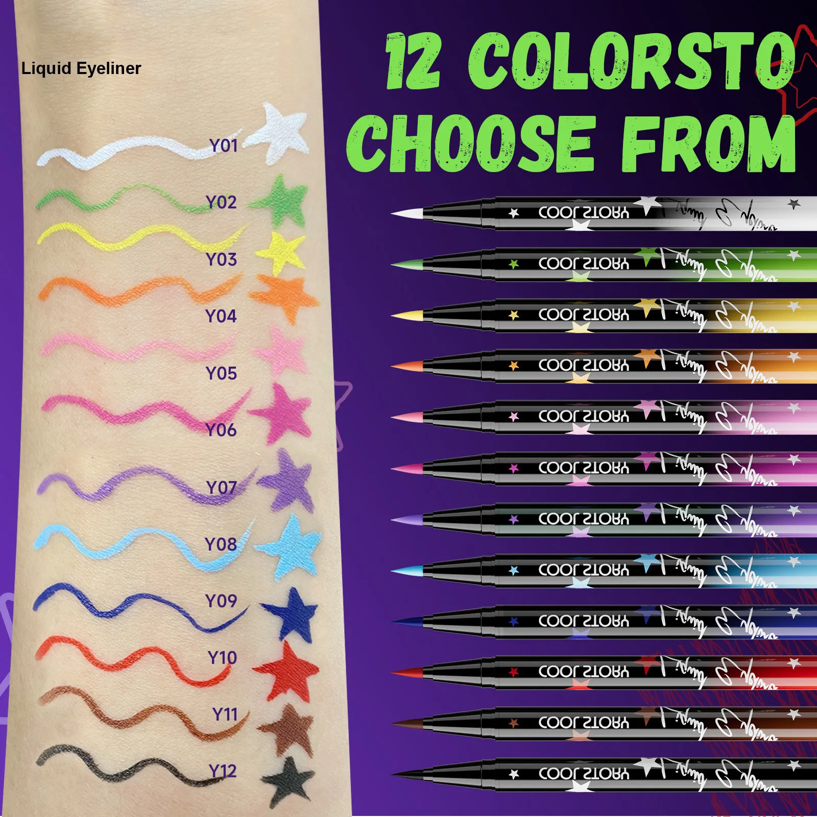 Red White Black Waterproof Eyeliner Pencil Untra-fine Liquid Eye Liner Pen Quick Dry Long Lasting Non Smudge Makeup Cosmetics