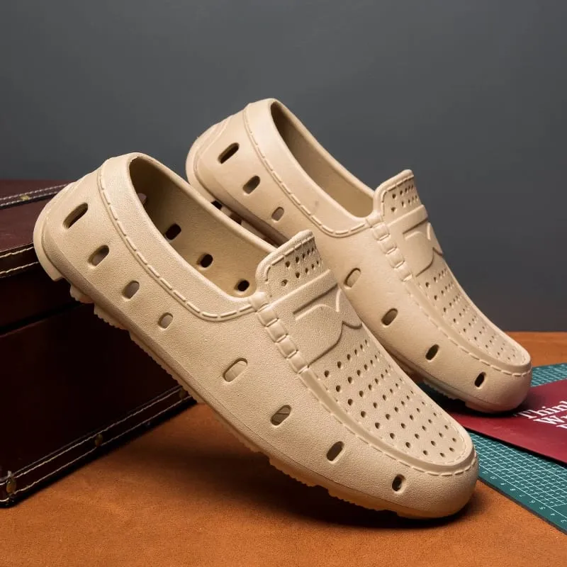 Men's Comfortable Loafers Shoes Leather Shoes Non Slip Driving Shoes Casual Shoes Eva Slippers Non-slip Shoes Big Size 46