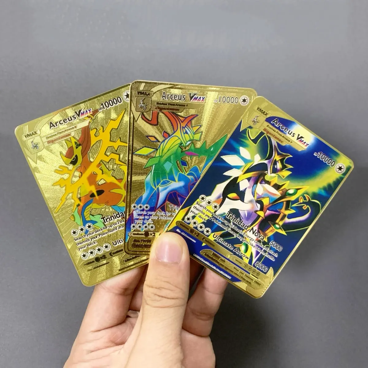 İngilizce Metal Pokemon Kartları DIY Arceus Mewtwo Charizard Pikachu Parlak Demir Pokémon GX Vmax EX Oyunu Çocuk Koleksiyonu Kart Oyuncak Hediye