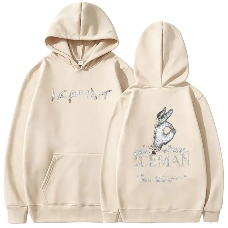 Rapper Drake ICEMAN Album Double Sided Print Hoodie Men Women Fashion Hip Hop Oversized Streetwear Men's Casual Vintage Hoodies