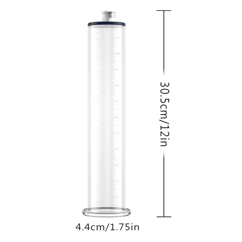 Manual Acrylic Penis Pump for Men with Pressure Gauge Clear Cylinders Vacuum Enlargement Masturbation Trainer Adult Sex Toy Set