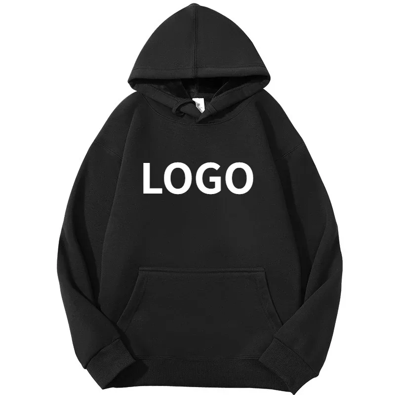 Customize Your Brand Logo Autumn Winter Mens Hoodies High-quality Heavy Weight Cotton Sweatshirt DIY Team Clothing Customization