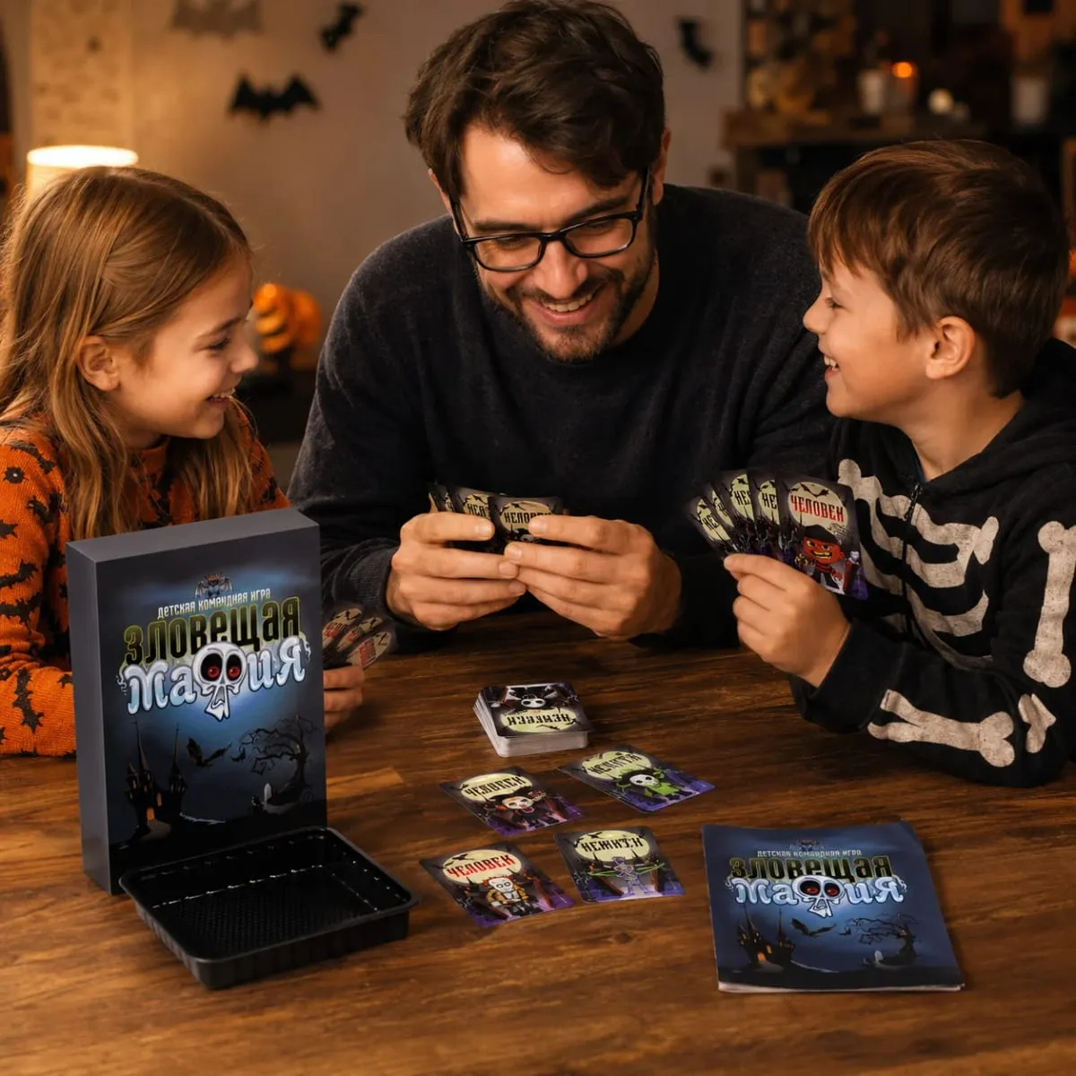 Sinister Mafia Kids Team Card Game Social Deduction Roleplay Family Party Russian Version