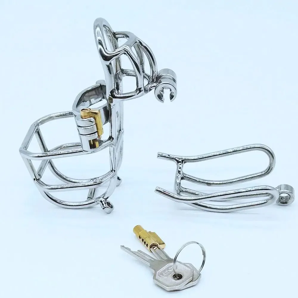 2026 NEW Newest Design Male Chastity Device Stainless Steel PA Puncture Cock Cage Bdsm Sex Toys For Men Penis Lock Cock Ring Toy