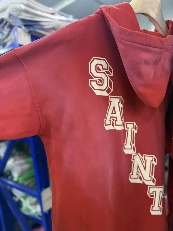 26SS SAINT OF MICHAEL Mxxxxxx BABY MICHAEL HOODIE Printed Distressed Long Sleeve Hooded Sweatshirt Cotton Hoodies For Men