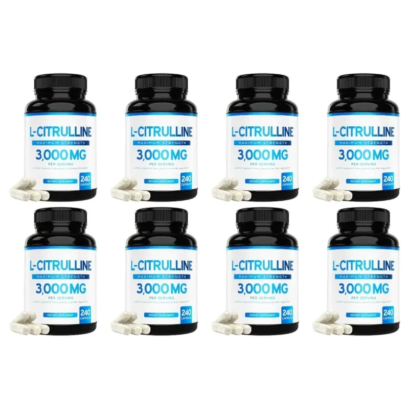 L-Citrulline 3000mg Supplement for Men & Women Vegan Amino Acid Sports Support for Workout Pump Muscle Recovery 60 Servings
