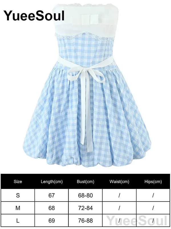 Blue Printed Mini Dress 2026 Summer New Elegant Party Birthday Evening Dresses Y2K Sweet Cute High Street Casual Women Dress