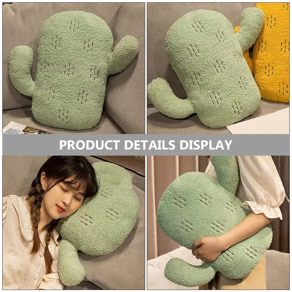 Cactus Shaped Pillow Soft Comfortable Nordic Style Decorative Throw Pillow for Sofa Bed Car Living Room Bedroom Nursery Home