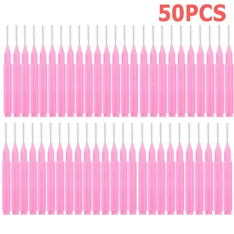 50PCS Mini Eyebrow Brush Portable Brow Perm Brushes Disposable Bendable Micro Eyelash Brow Lifting Brushes Applicators Tools