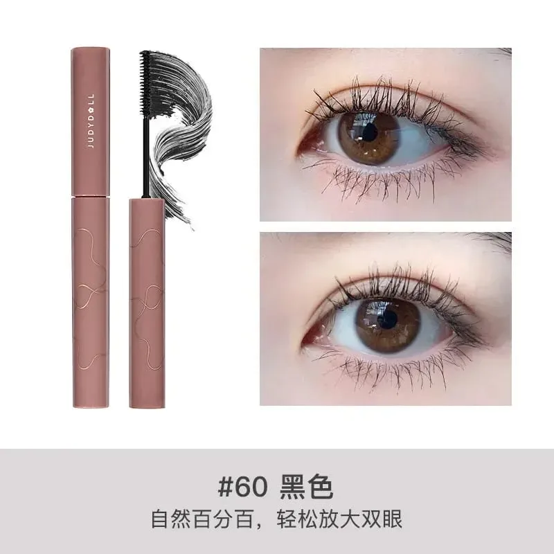 Judydoll Steel Tube Mascara Waterproof Slender Non-smudge Brown Curly Metal Small Silver Tube Mascara