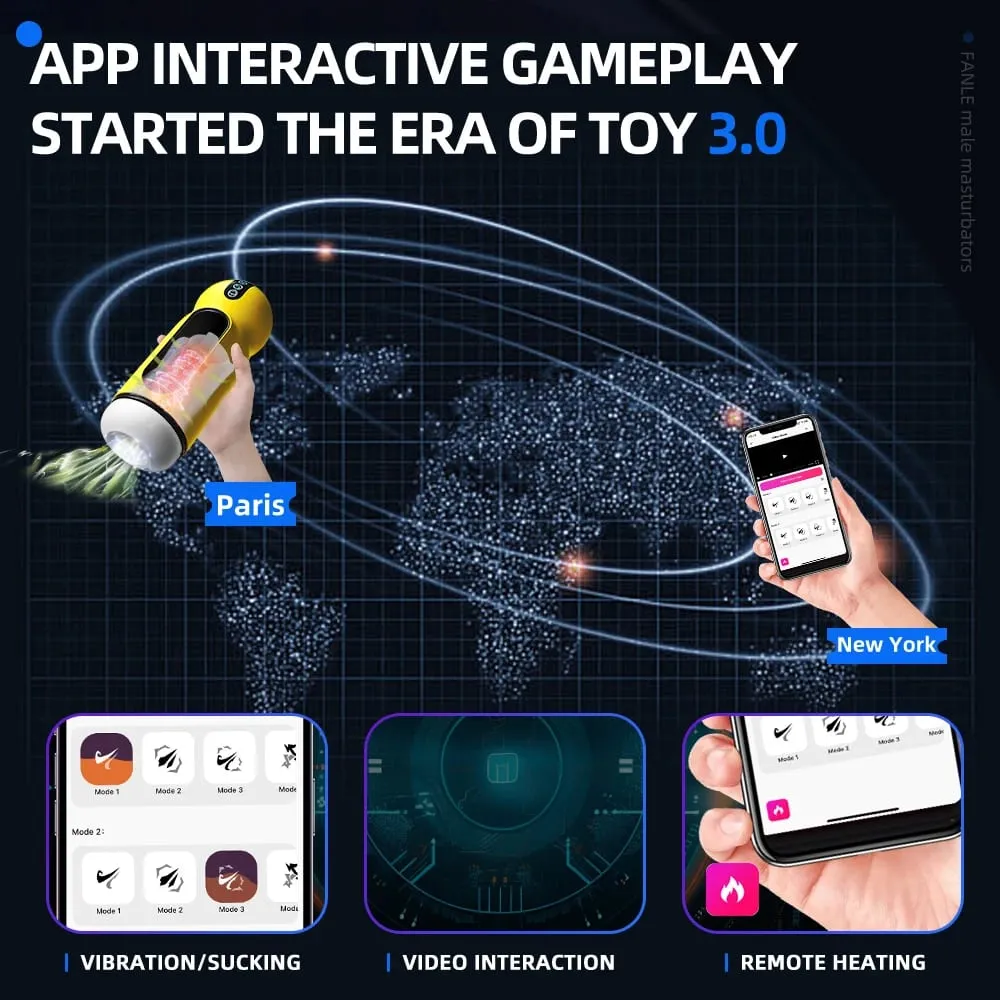 APP Heating Automatic Male Masturbator Cup Sucking Heated Vibration Vacuum Pocket Pussy Stroker Blowjob Penis Sex Toys For Men