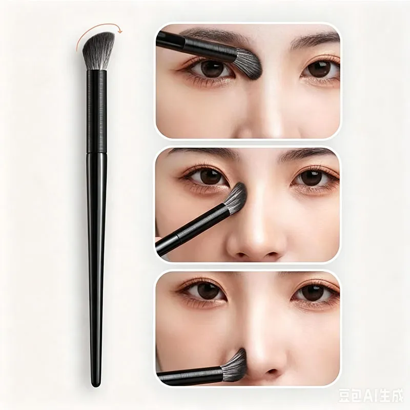 3/6/9PCS Eye Brushes Set Complete Eyeshadow Eyeliner Eyebrow Contour Kit Professional Blending & Detail Makeup Tools