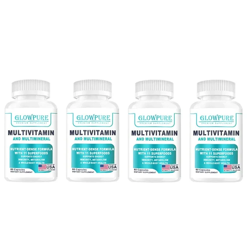 Multivitamínico orgânico para mulheres - alimento integral com vitamina C do complexo B D3 e K2 para imunidade, estresse, cabelo, pele e unhas