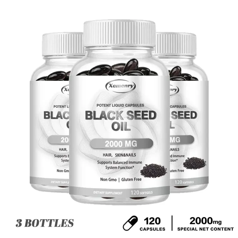 Black Seed Oil - Promotes Overall Health Strengthens The Immune System Relieves Indigestion Antioxidant Properties Non-GMO