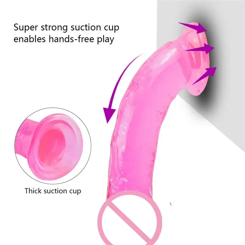 Realistic Dildo Masturbator Anal Toys For Women Crystal Dildo Suction Cup Penis Female Sex Toys G-Spot Erotic Toy for Adults 18