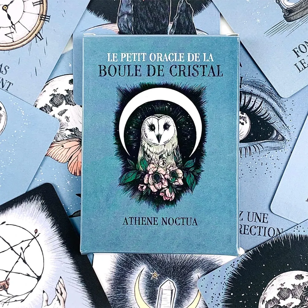 Le Petit Oracle De La Boule De Cristal Oracle 卡 13 張牌雅典娜 Noctua 塔羅牌占卜卡帶指南手冊