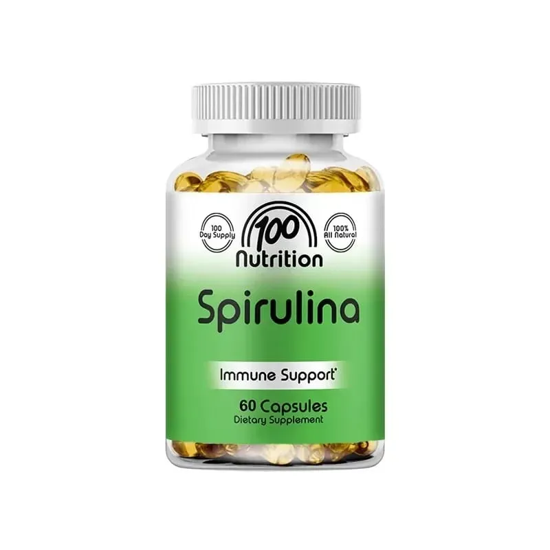 Spirulina Softgels Organic Superfood Algae - Supports Cardiovascular and Immune System Health Powerful Antioxidant
