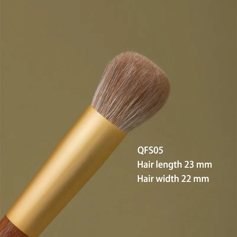 Weasel Goat Hair Foundation Liquid Blush Brush Professional Hand Crafted Makeup Brushes 1PC Short Rosewood Handle Make Up Brush
