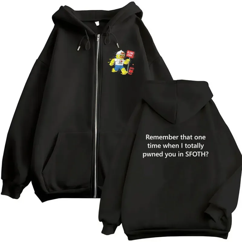 Funny Blame John Meme Zipper Hoodie Shedletsky Forsaken Fashion Autumn/Winter Sweatshirt Men Women Casual Oversized Coats Hoody