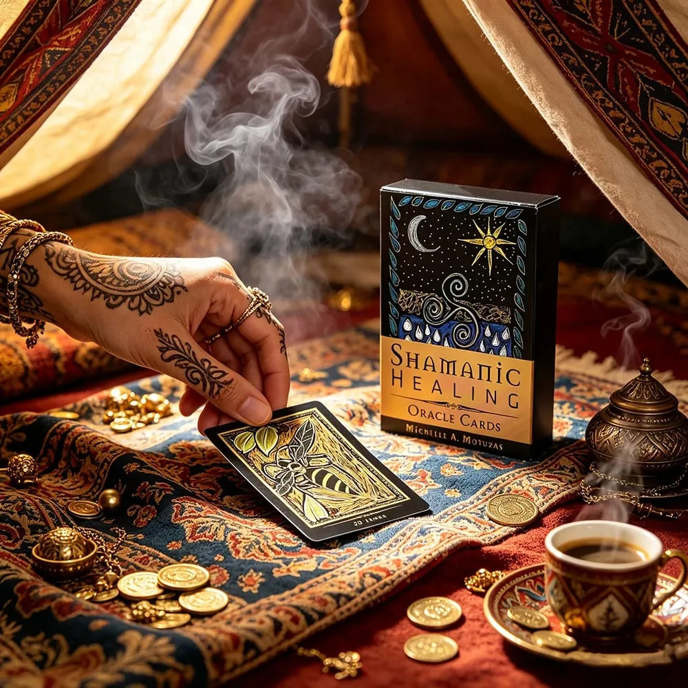 Shamanic Healing Oracle Cards Spiritual Healing Divination Oracle Deck Meditation Card Gift for Spiritual Practitioners