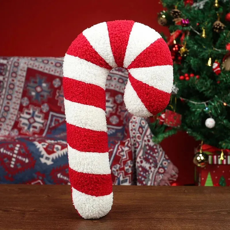 Classic Christmas Series Throw Pillow Candy Lollipop Snowflake Xmas Scepter Balls Doll Soft Sofa Cushion Festival Home Decor