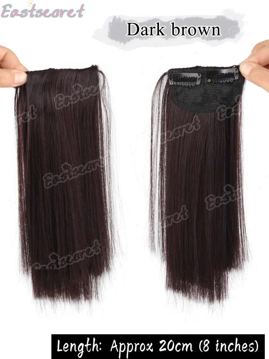 Hair Clip Natural Hair Extensions Clip In Synthetic wig Extensions 8/12Inch Hairpiece Replenish Hair Volume Clip In Natural Hair