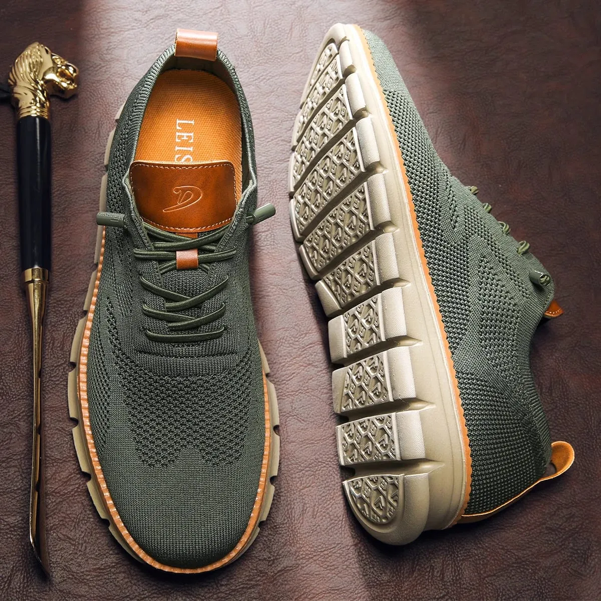 Men's Casual Dress Shoes Fashion Walking Sneakers Mesh Business Oxfords Work Lightweight Soft Sole