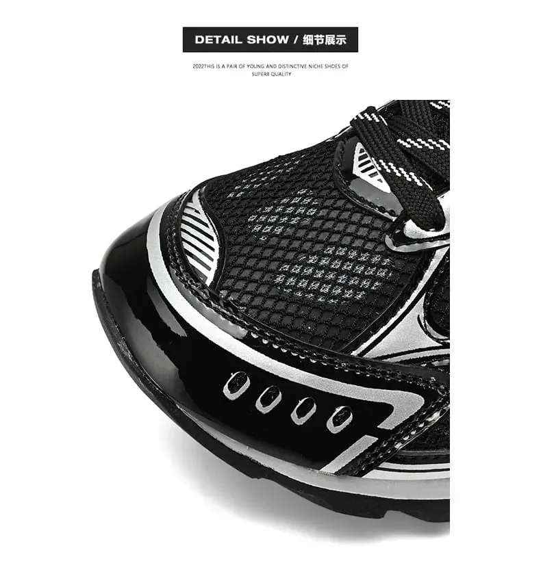 Stylish Men's Lace-Up Sneakers All Season Casual Shoes Spring Summer Retro Skate Shoes