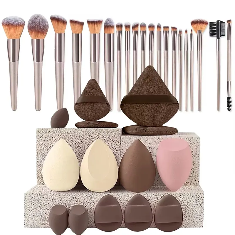13PCS Makeup Brush Set Foundation Concealer Powder Eyeshadow Blush Brush Kabuki Blending Cosmetic Beauty Tool for Face