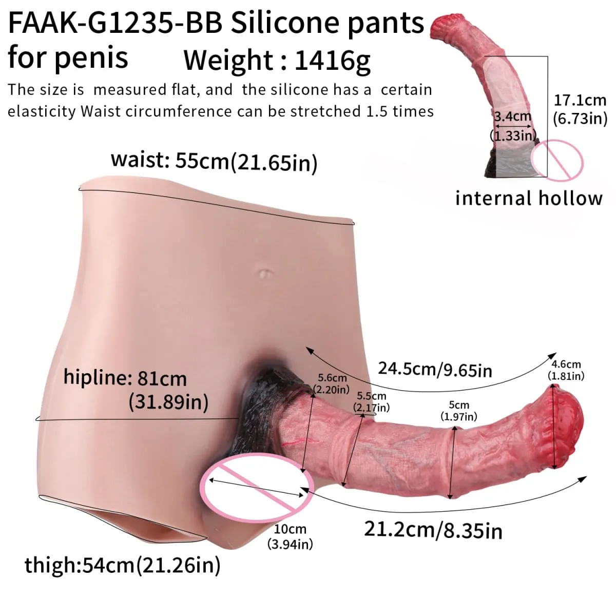 9.65 '' Manga Pênis Grande насадка на член Calças 18 + Brinquedo Sexual Masculino Wearable Macio Realista Oco Vibrador Calcinha Suprimentos Adultos