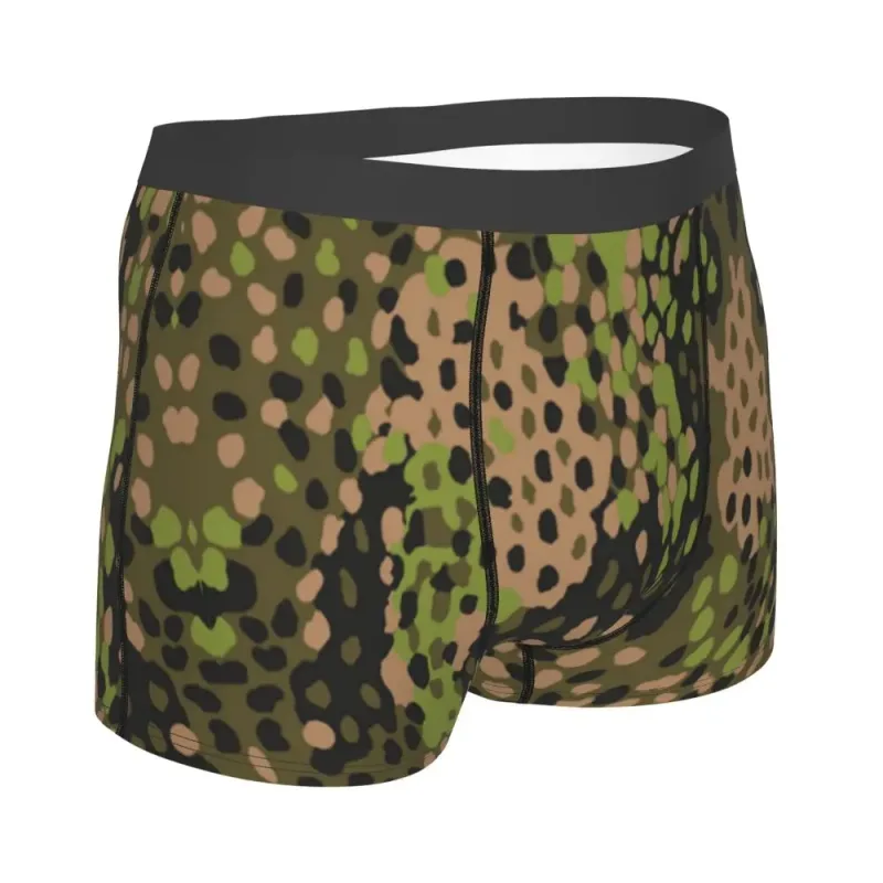 Male Cool WW2 Camo Underwear Germany Arm Military Camouflage Boxer Briefs Stretch Shorts Panties Underpants