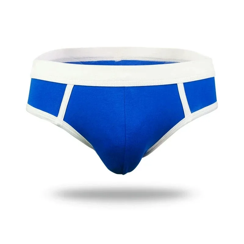 4PCS Men Cottn Briefs Underwear Simple Breathable Low Waist Lingerie Underpants Male Homewear Trunks Calzoncillos