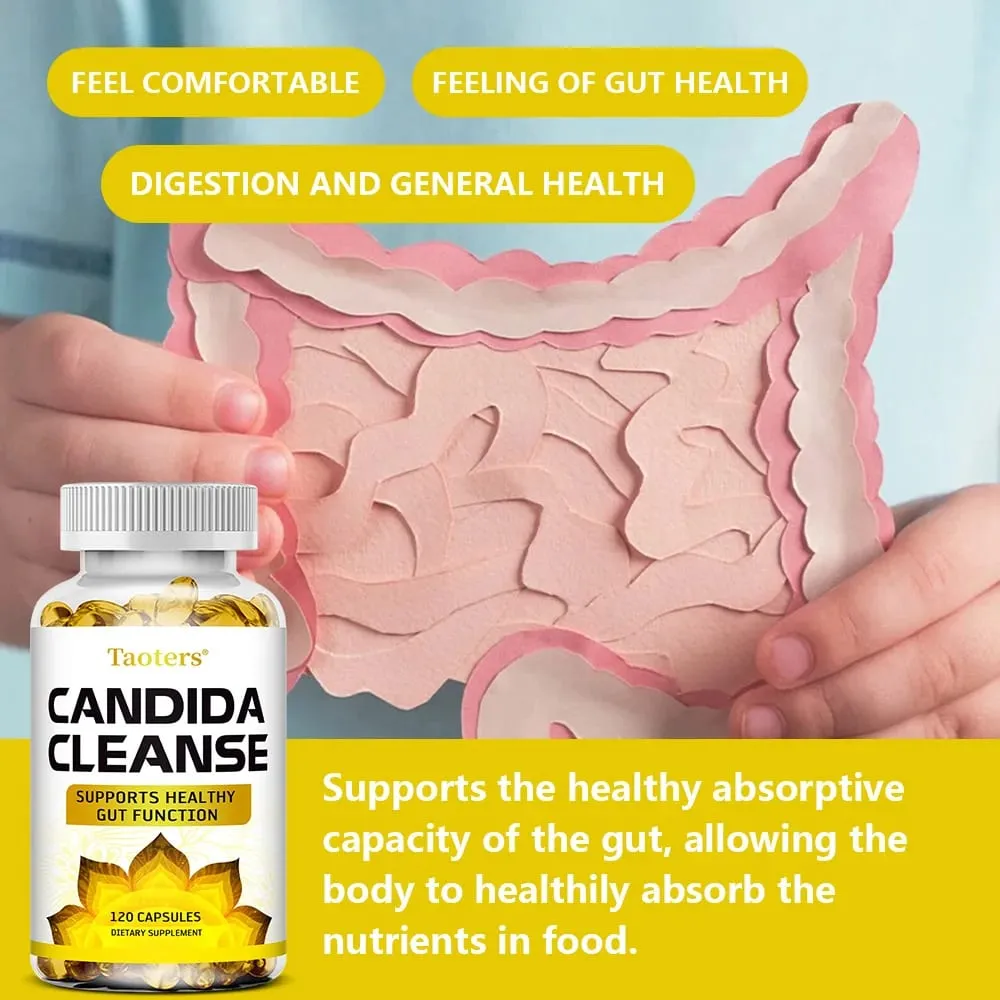 Candida Cleanse - Erkeklere ve Kadınlara Uygun Bağırsak ve Kolon Desteği Temizleme ve Detoksifikasyon Dengesi Sindirim