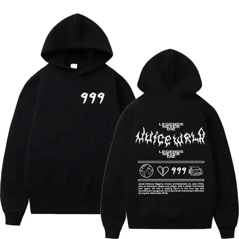 Juice WRLD – sweat-shirt à capuche pour hommes, mode Hip Hoo, pull décontracté, unisexe, Style de rue, coupe ample, chaud, tendance Y2K, automne 2026