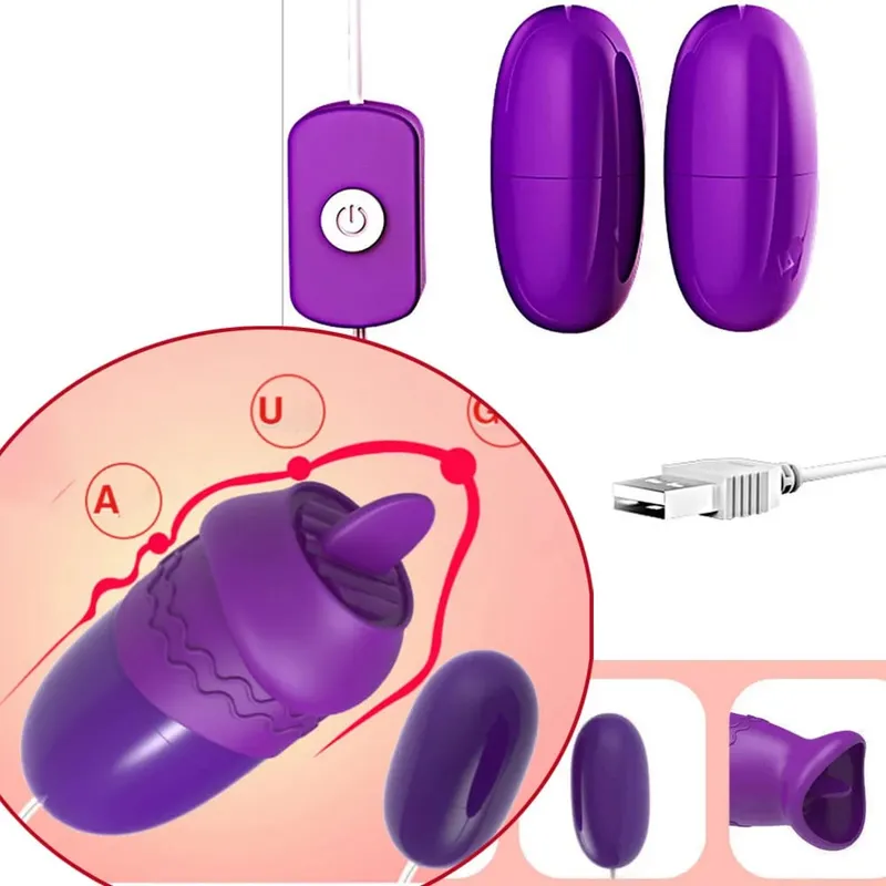 Đa Chức Năng Máy Rung Âm Vật Điểm G Lưỡi Âm Vật 2 Nhảy Trứng Nguồn USB Viên Đạn Điều Khiển Từ Xa Rung Đồ Chơi Tình Dục Cho phụ Nữ