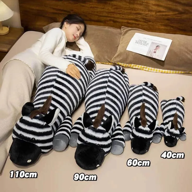 40/60/90cm plush toy zebra plush throw pillow sofa pillow sleeping pillow room decoration leg-hugging doll
