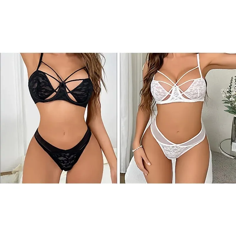 Nouveauté Français Dentelle Ensemble Soutien-Gorge Push Up Armature Fin Anti Affaissement Lingerie Femme Pour Quotidien Soirée