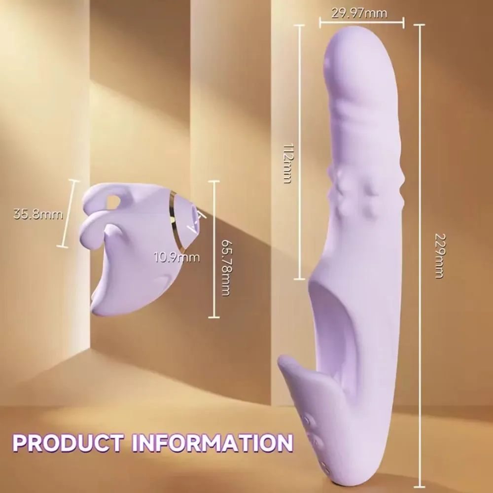 Thrusting Vibrator Detachable Sucker Orgasm Clitoris Stimulator APP Control 9 Sucking & 9 Telescopic Modes Sex Toys for Wome