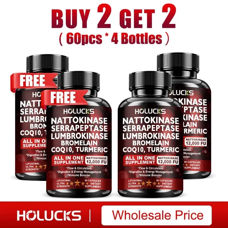 Nattokinase Supplement with COQ10 for Cardiovascular & Circulatory Support Heart Health Vegan & Gluten Free