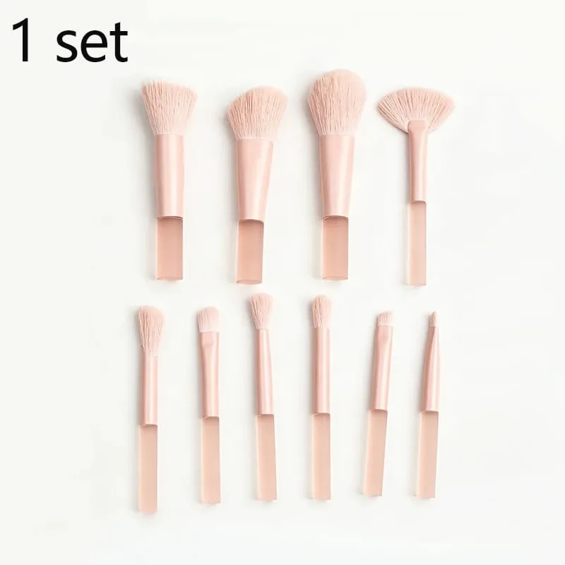 Set di pennelli per trucco da viaggio da 10 pezzi Mini pennelli per trucco da viaggio Ombretto piccolo Pennello per fondotinta Rossetto per ombretti Contorno Blush