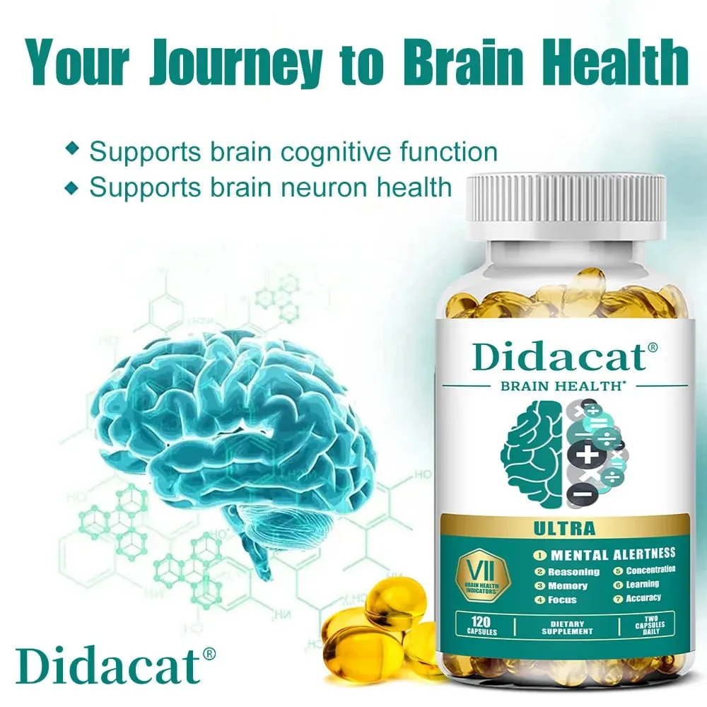 Phosphatidylserine Capsules - with Vitamins B6 and B12 Enhance Memory and Concentration Refresh The Mind Support Energy