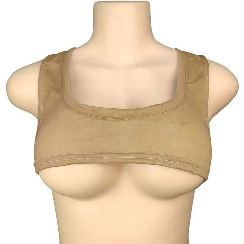 Y2k Europese en Amerikaanse ultrakorte mouwloze vest met lage ronde hals, T-shirt met sexy borstomhulsel en zichtbaar navelvest