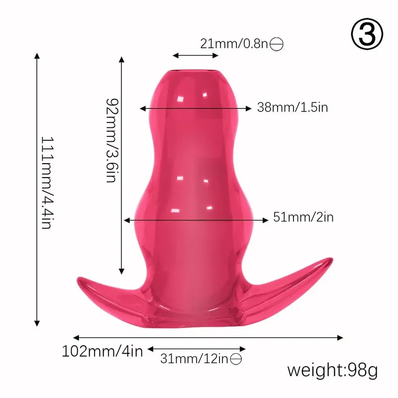 5 Sizes Hollow Anal Plug Insert Anus Dilator Sex Toys For Women Anal Speculum Expander Vagina Butt Plug Dildo Prostate Massager