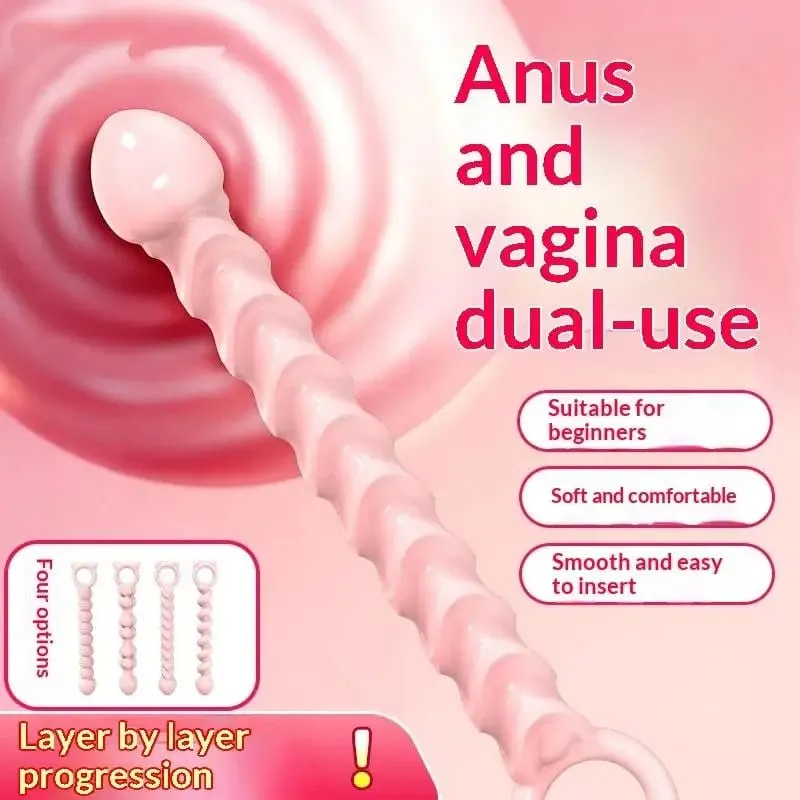 S-Beads Soft Anal Plug Anus Toys Big Balls Silicone G-Spot Stimulating Butt Plugs Adult Sex Couple Sexy
